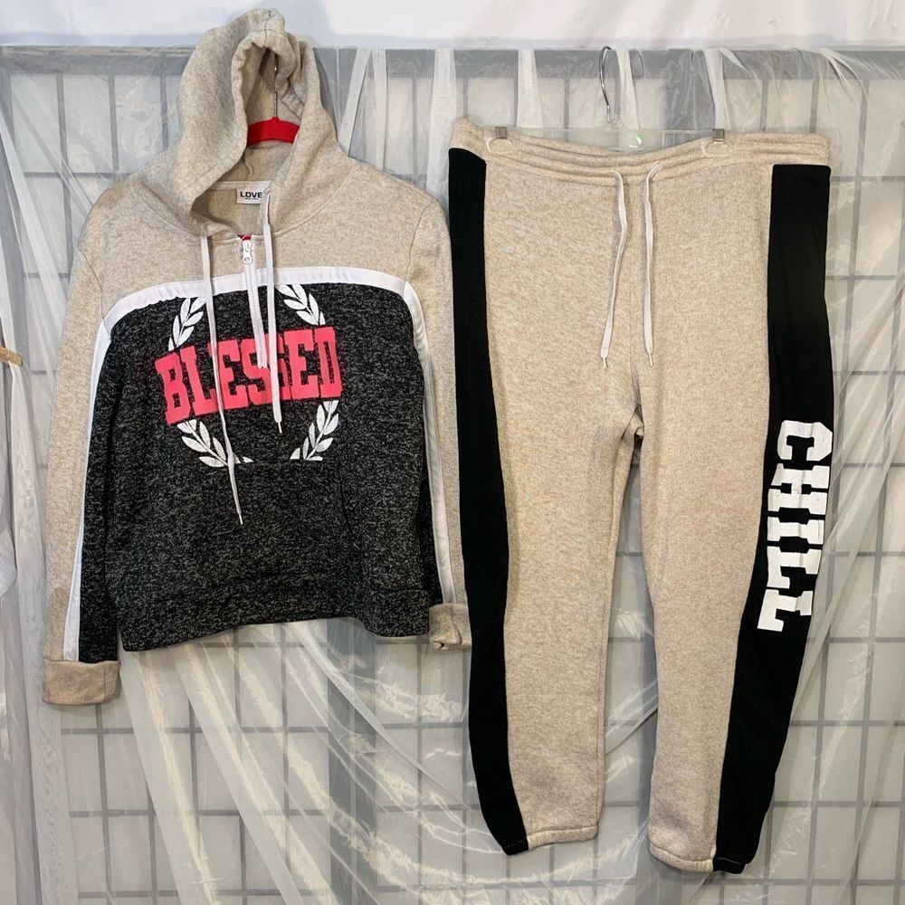 Love New York Tan/Black Jacket & Pants Outfit